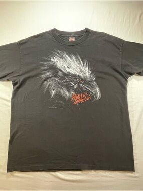 Vintage Harley Davidson Eagle Holoubek 1994 Lafayette Indiana USA Single Stitch